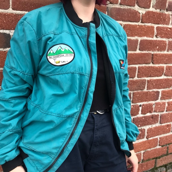 Blue jacket w/patch - Picture 2 of 2